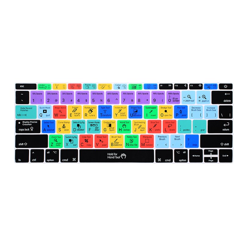 Shortcuts Keyboard Cover Waterproof Function Protector For apple for macbook 12 pro 13 no touch Retina A1534 A1931 Shortcuts