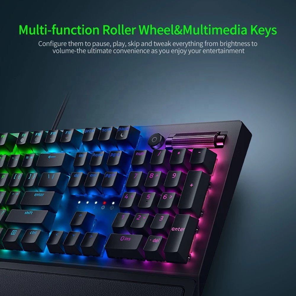 Razer BlackWidow V3 Electronics Gaming Keyboard Multicolor Keyboard RGB Switch Mechanical 104 Keys Wired Keyboard ps 5