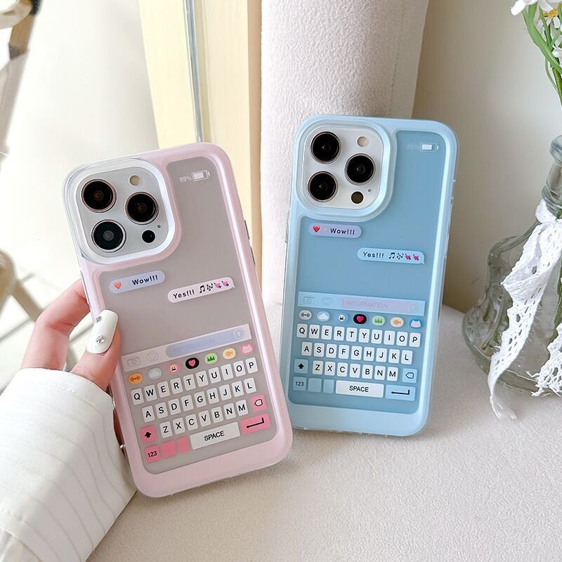 New Creative Couple Style Keyboard Matte Fashion Designer Phone Cover Protective Case For iphones