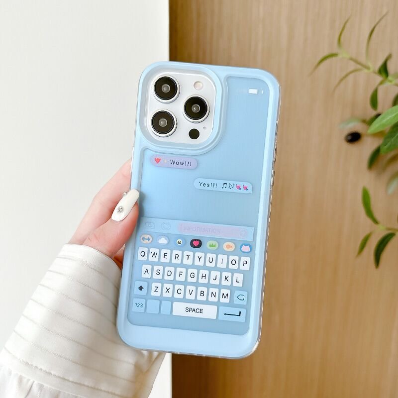 New Creative Couple Style Keyboard Matte Fashion Designer Phone Cover Protective Case For iphones