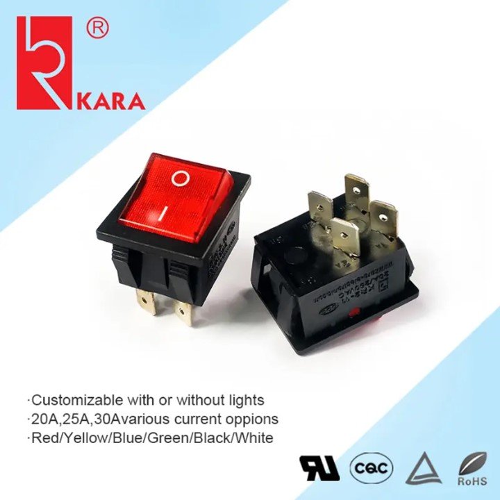 15A250V 4p Illuminated Metal Push Button Switch Flat Head Shape 16mm Mounting Hole for Power Tools Welding Machines