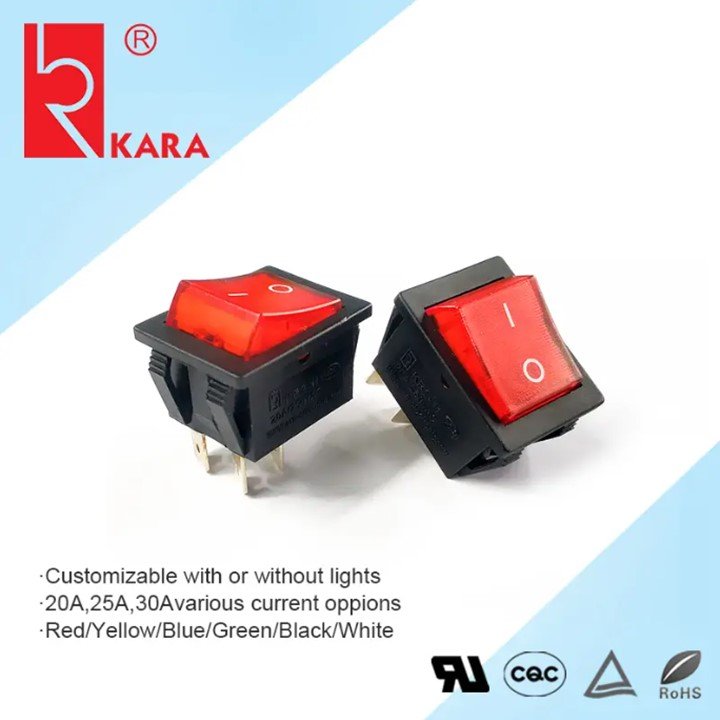 15A250V 4p Illuminated Metal Push Button Switch Flat Head Shape 16mm Mounting Hole for Power Tools Welding Machines