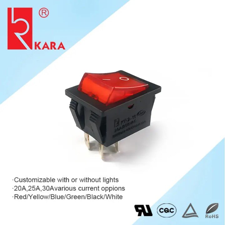 15A250V 4p Illuminated Metal Push Button Switch Flat Head Shape 16mm Mounting Hole for Power Tools Welding Machines