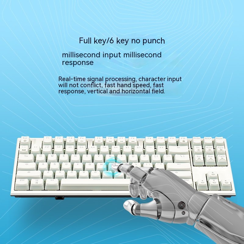 custom 87keys keyboard ergonomic hot swappable white PBT wireless rgb backlight mechanical office gaming keyboard