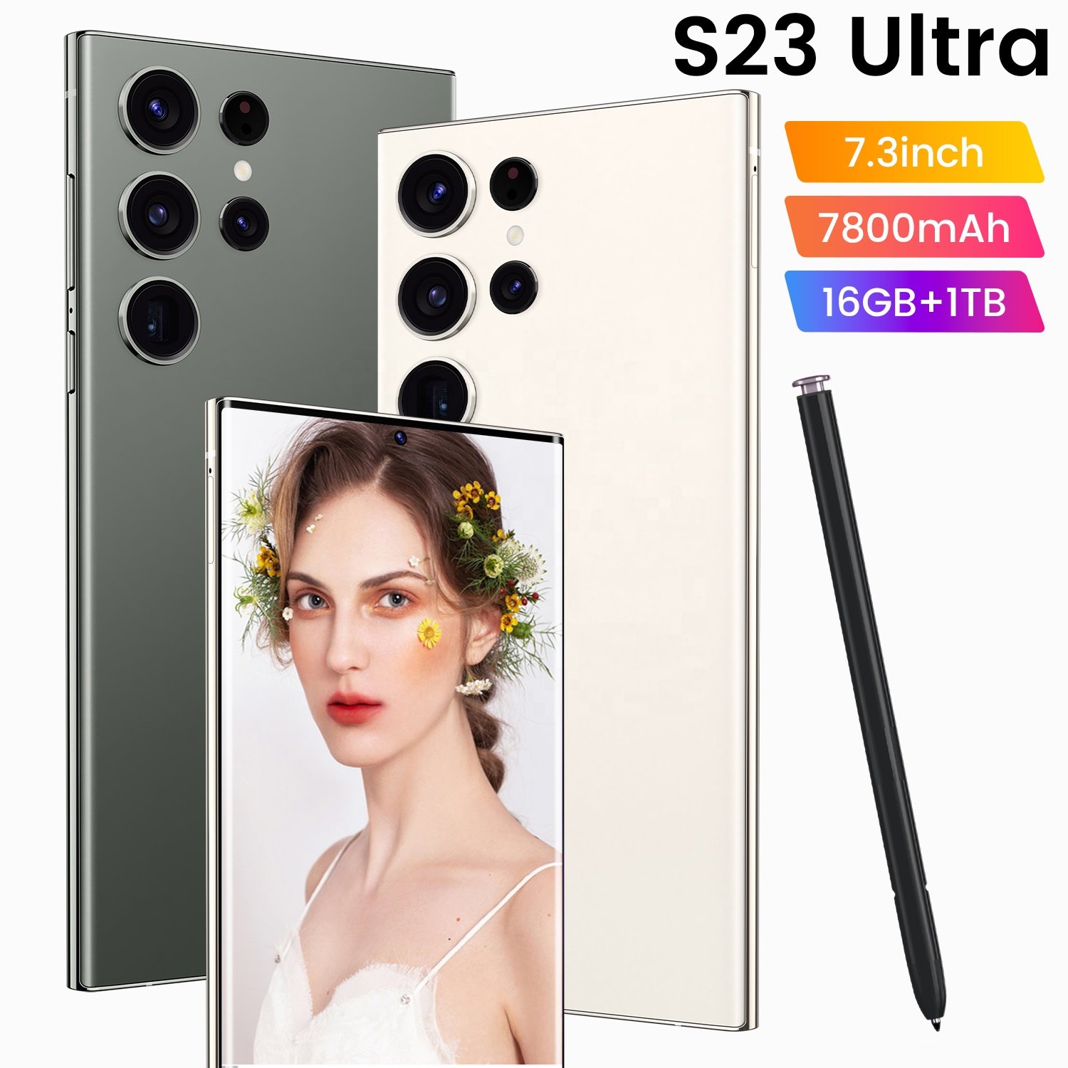 Hot selling high quality S23 Ultra Phone 5g Smartphone Android 13.0 Mobile Phones Dual SIM Card 7.2 Inch 16GB+1TB 5G Cellphones