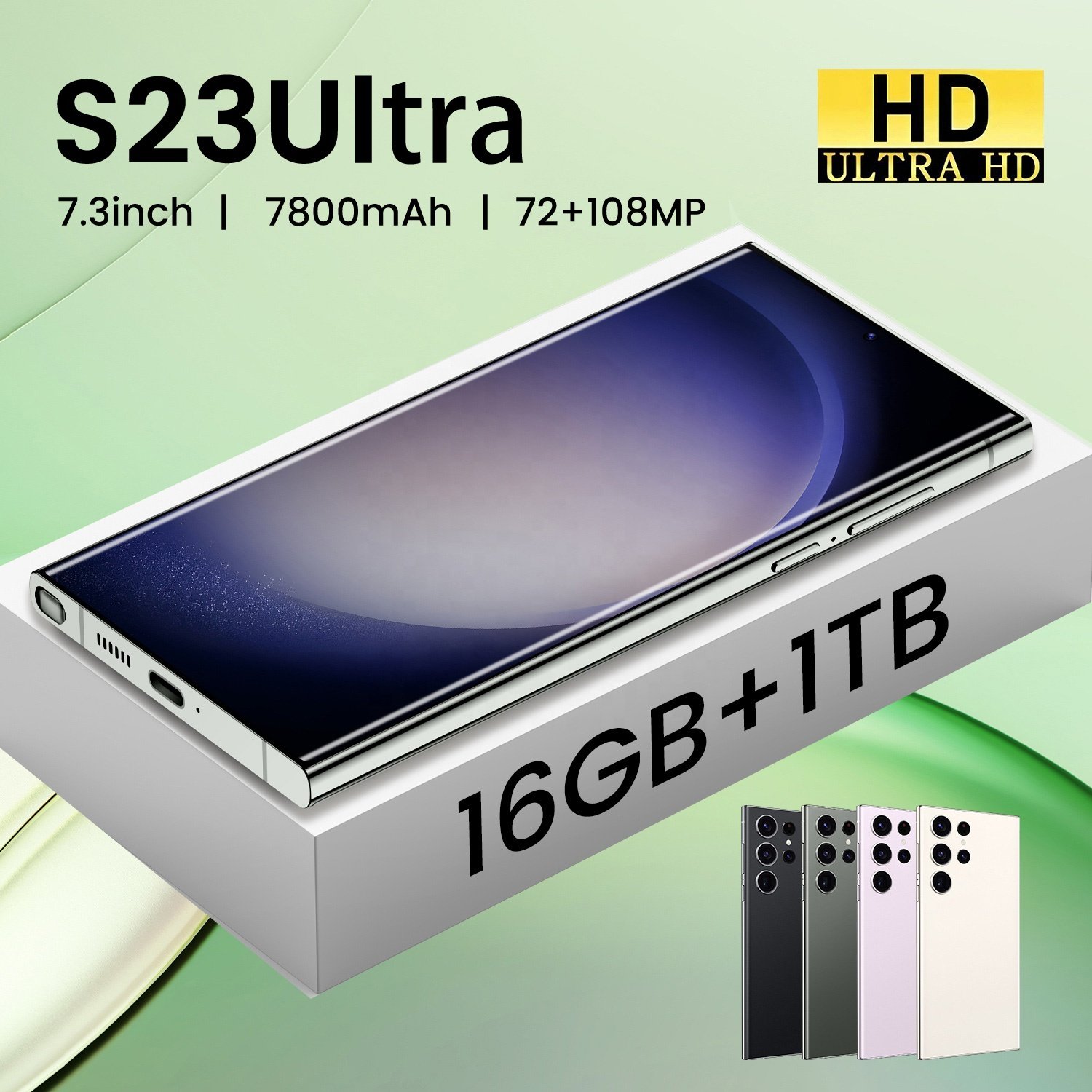 Hot selling high quality S23 Ultra Phone 5g Smartphone Android 13.0 Mobile Phones Dual SIM Card 7.2 Inch 16GB+1TB 5G Cellphones