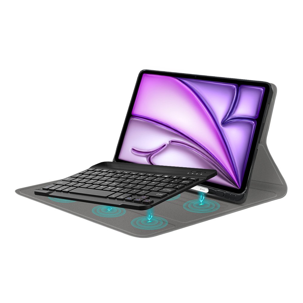 ultra thin wireless keyboard case For iPad air 13 2024 magnetic leather tablet case cover factory wholesales