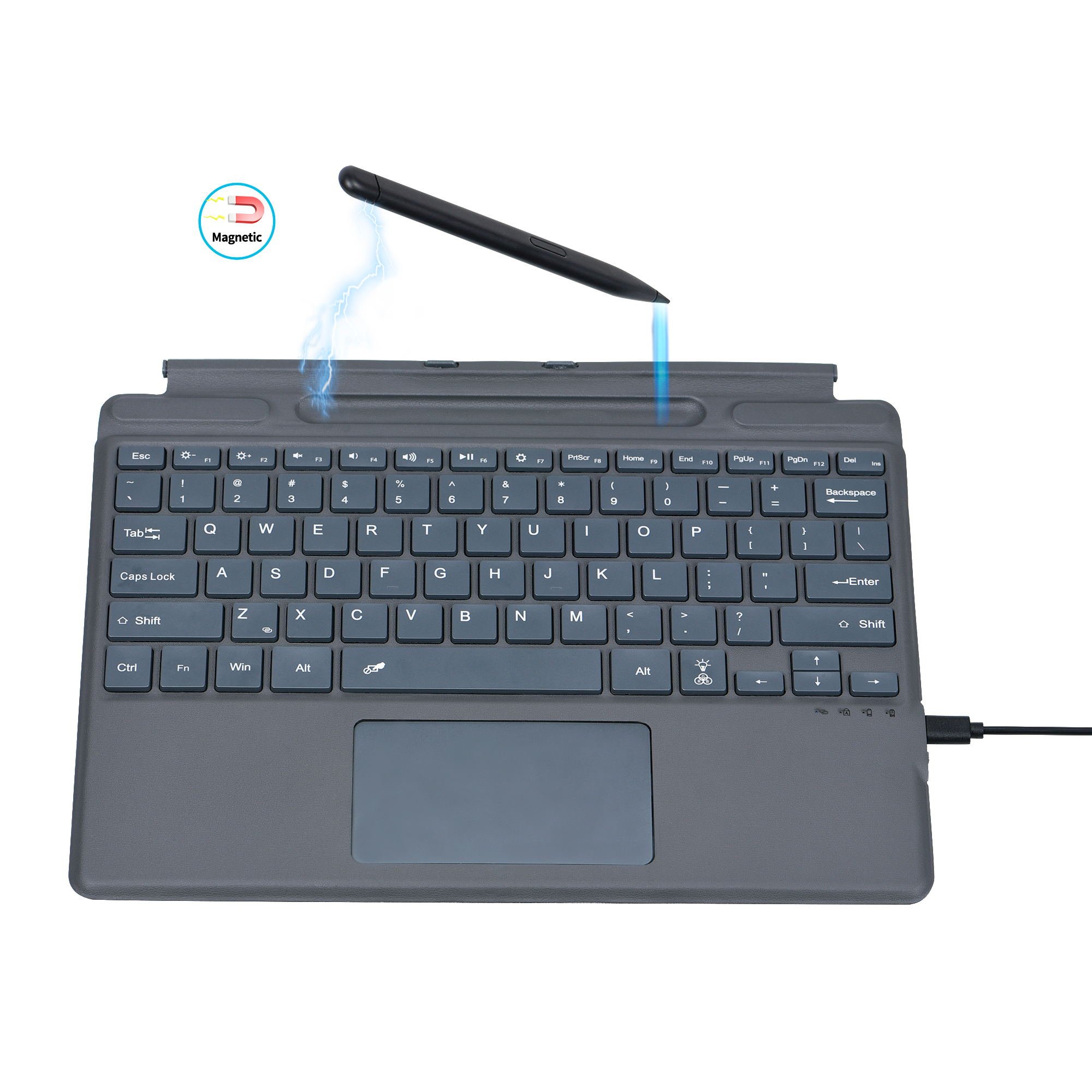 Rechargeable Super Fiber Ultra-thin for Surface Pro 8 Tablet Keyboard BlueTooth Wireless Keyboard With Touchpad