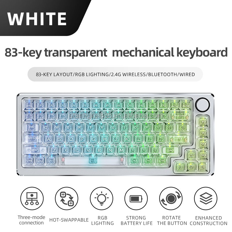 Fully transparent mechanical keyboard