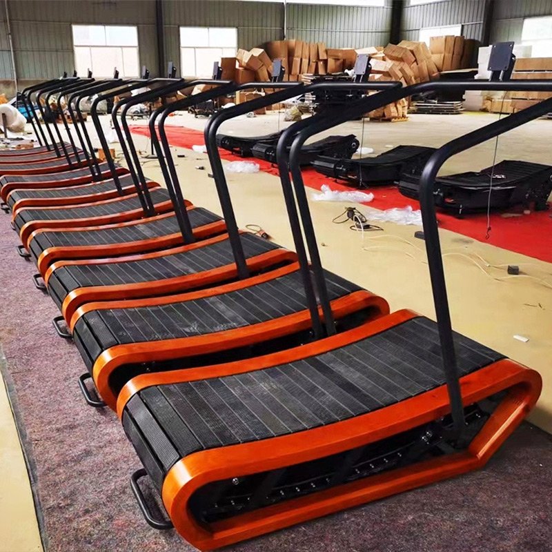 2024 High Quality Aerobic Fitness Bodybuilding All In One Mini Wooden Self-Propelled Treadmill(Keyboard Screen) For Exercise