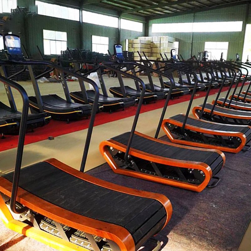 2024 High Quality Aerobic Fitness Bodybuilding All In One Mini Wooden Self-Propelled Treadmill(Keyboard Screen) For Exercise