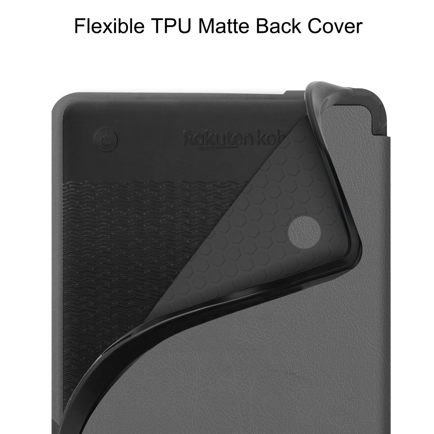 CYKE TPU Leather Tablet Case Tablet Stand Folio Protective Cover With Automatic Sleep For Kobo Clara Colour
