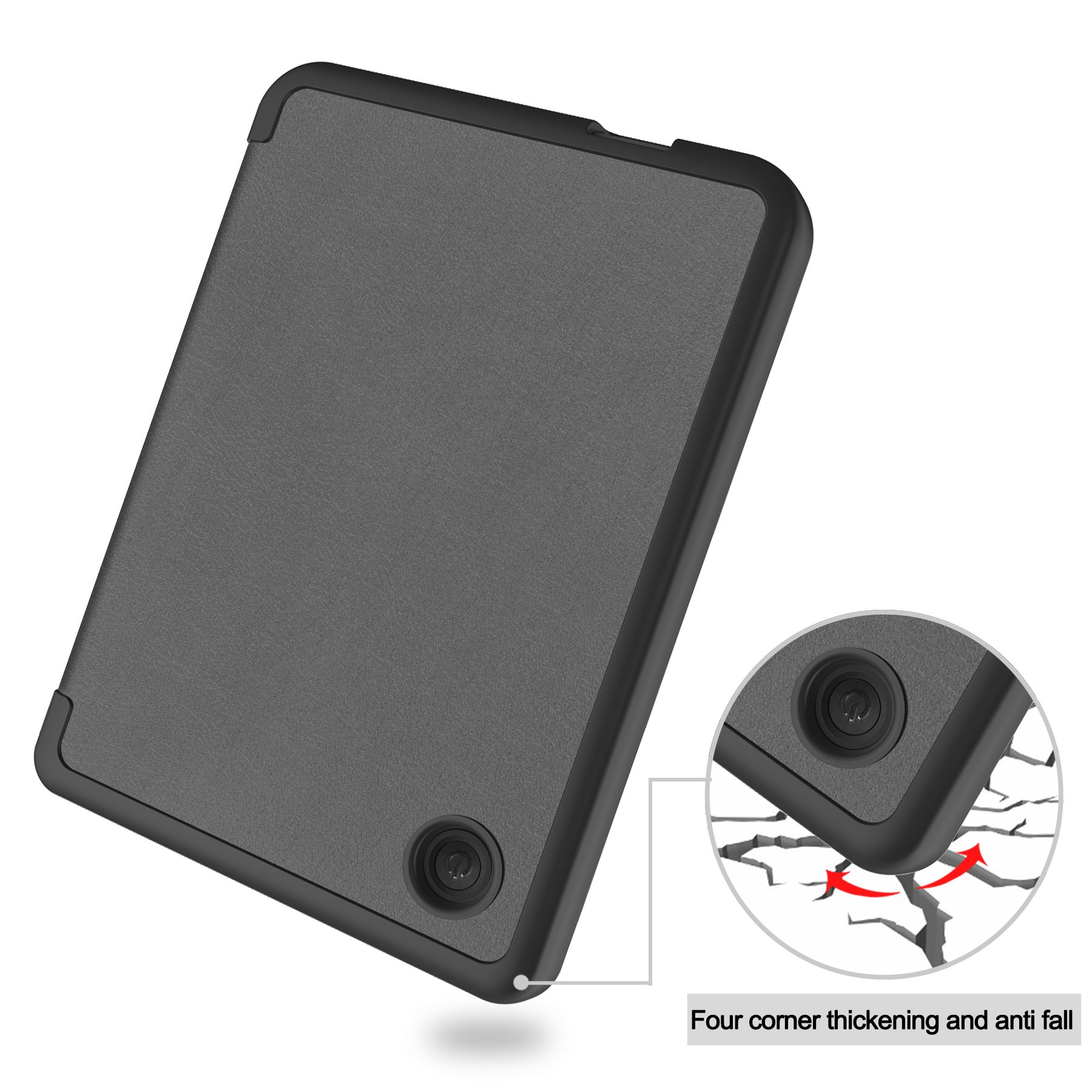 CYKE TPU Leather Tablet Case Tablet Stand Folio Protective Cover With Automatic Sleep For Kobo Clara Colour