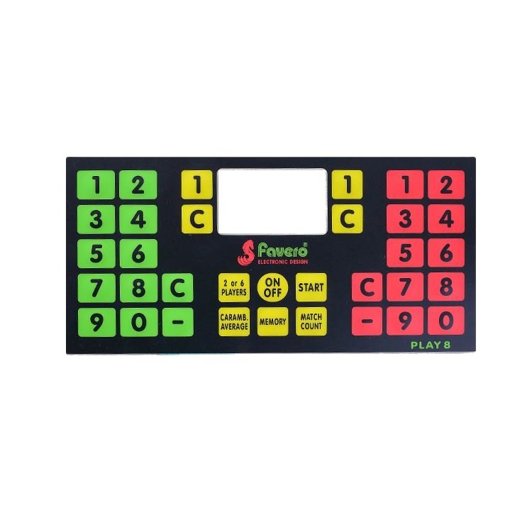 Digital Printing PET/PC/PMMA /Acrylic Graphic Overlay Membrane Keypad Keyboard Switch Sticker