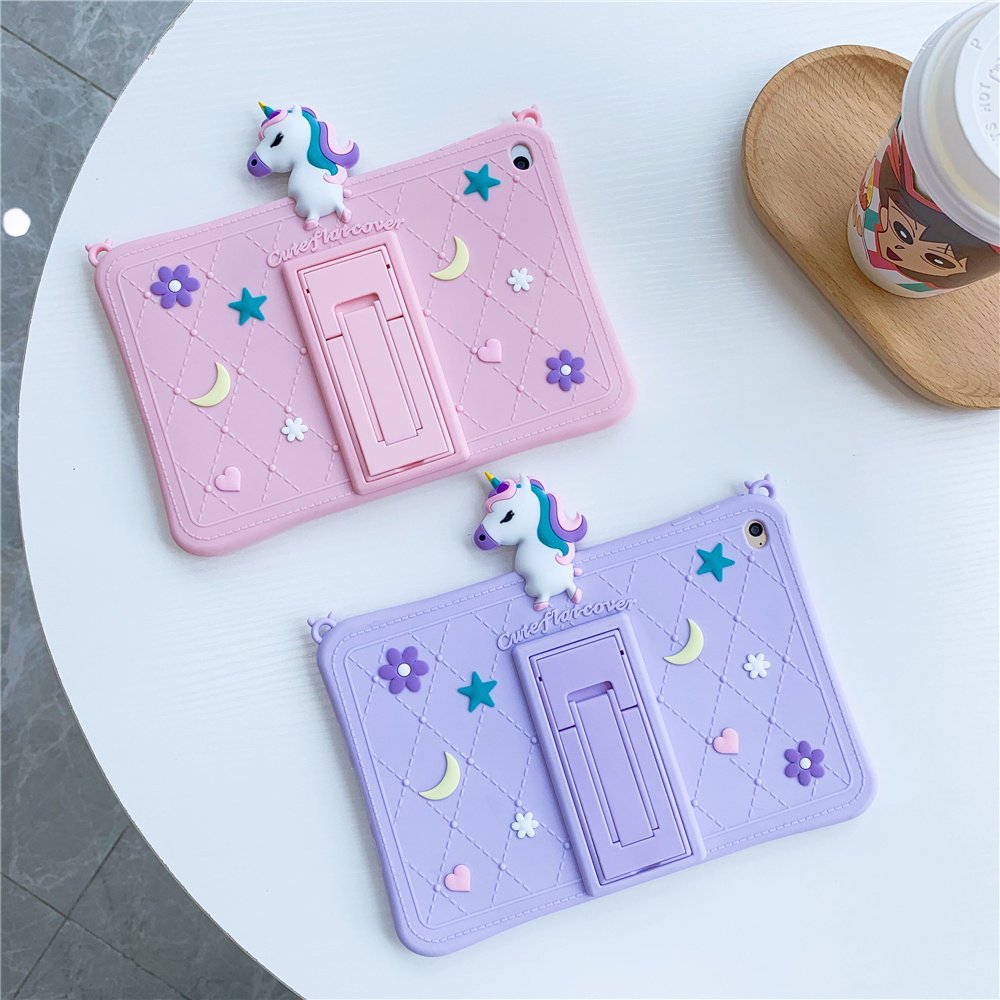 2021 Best Seller 3D Cartoon Lovely Tablet Cover Case for iPad 10.2 with Stand Holder Easy to Carrying