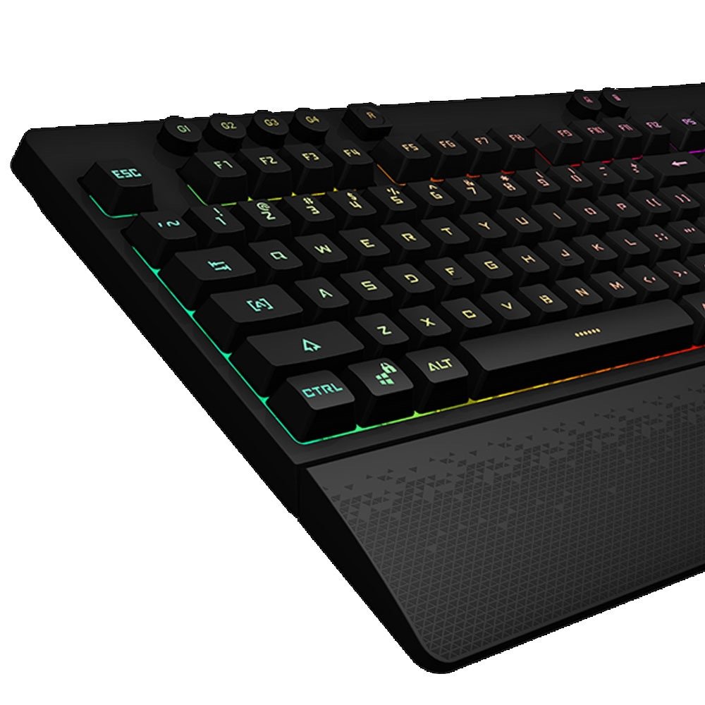 AIKUN GX650 Wired Gaming Keyboard-Full Size/LED Backlit/Spill-Resistant Design/Multimedia Keys/Quiet USB Membrane Keyboards