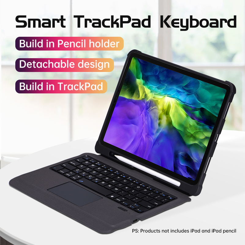 For iPad Pro 11 Inch Keyboard Case 2020 pad Foldable Protective Cover Trackpad Keyboard