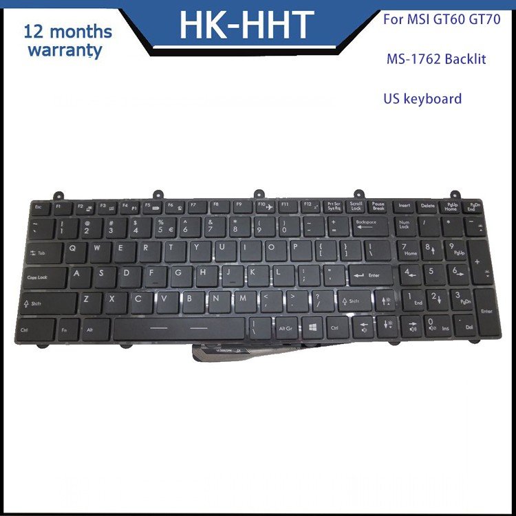 computer us language internal keyboard For MSI GT60 GT70 MS-1762 keyboard with backlit