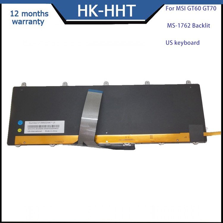 computer us language internal keyboard For MSI GT60 GT70 MS-1762 keyboard with backlit