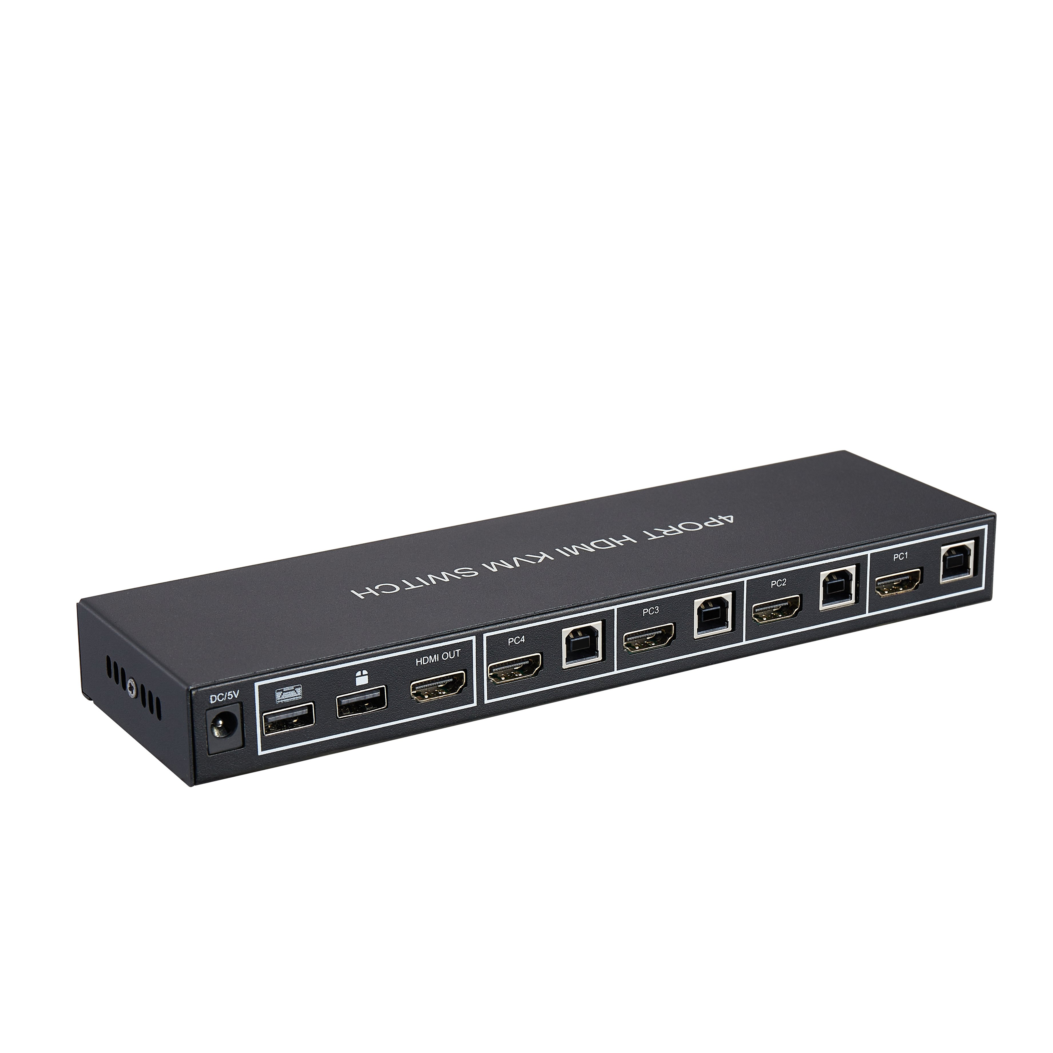 4Port HDMI USB KVM Switch Support 4K@60Hz HDCP2.2 HDMI 2.0 Keyboard Mouse Desktop Hot-key Control