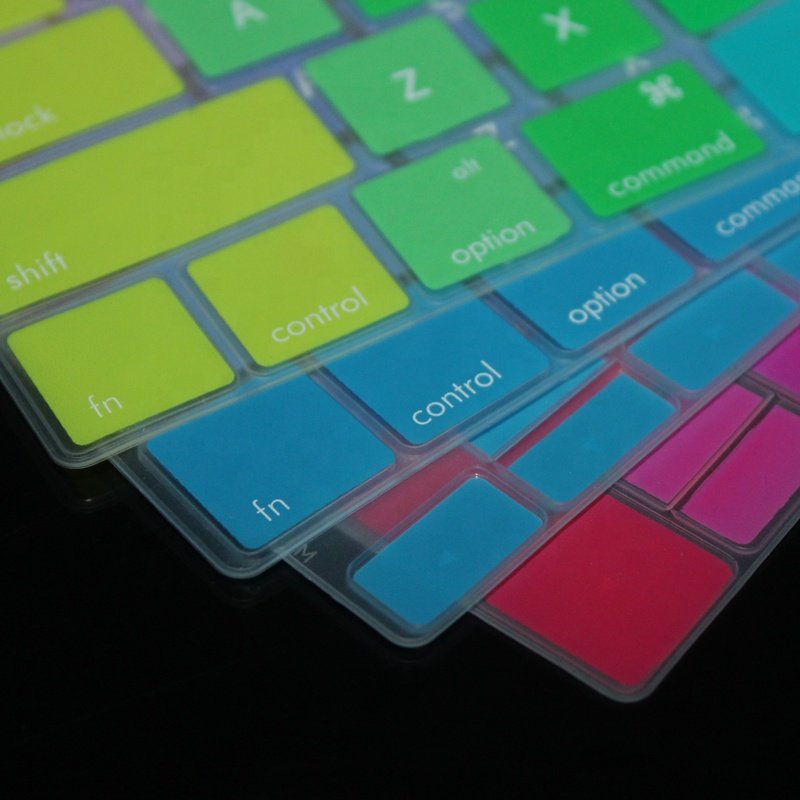 Factory wholesale colorful dust-proof US version silicone rubber keyboard cover