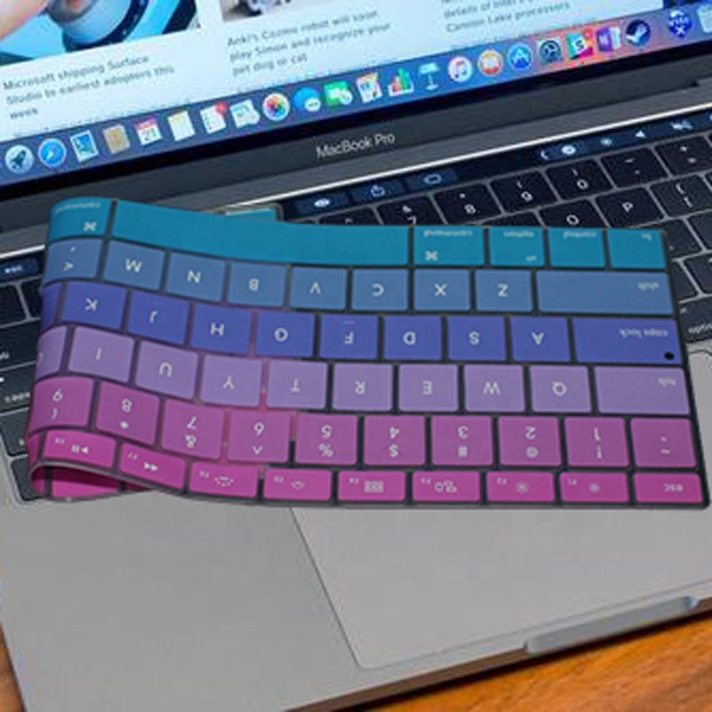 Factory wholesale colorful dust-proof US version silicone rubber keyboard cover