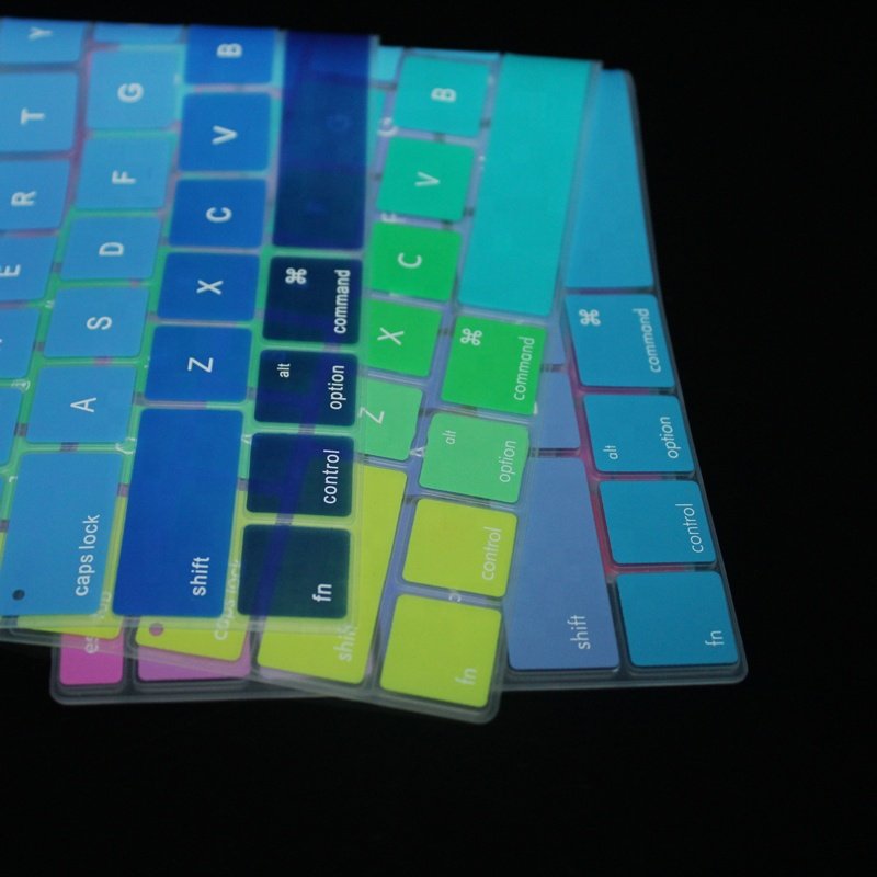 Factory wholesale colorful dust-proof US version silicone rubber keyboard cover