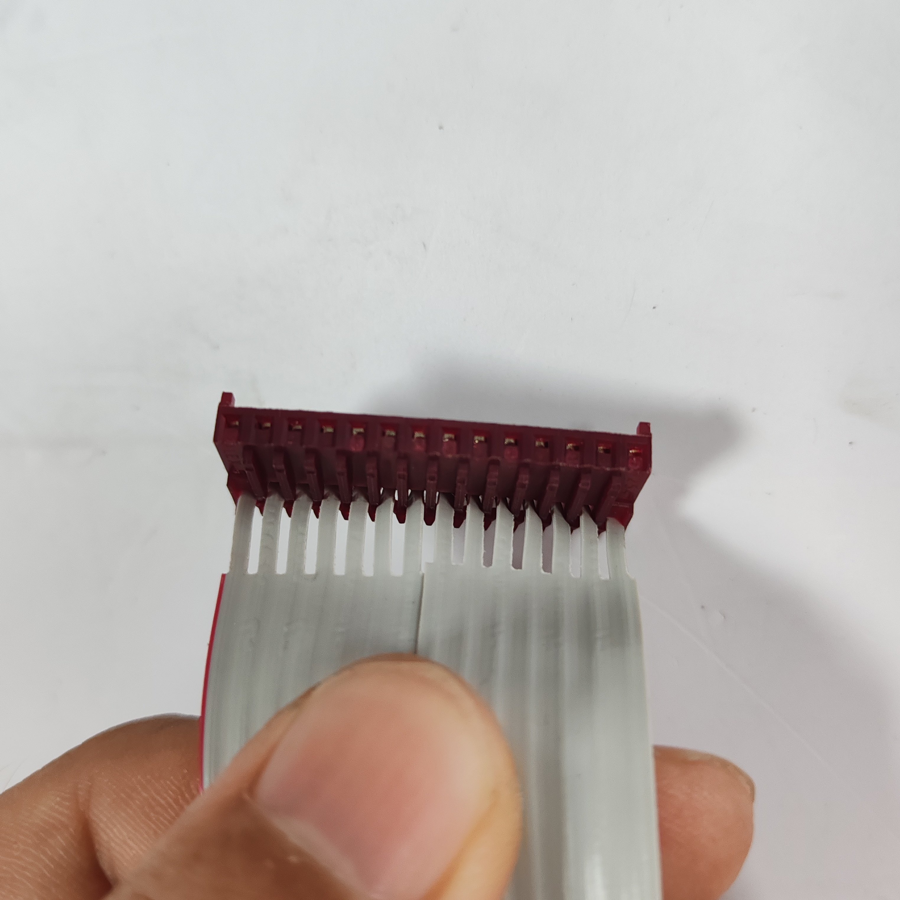 Durable Grey data cable single-row 14pins ribbon cable for fuel dispenser keypad encore 500s 100cm