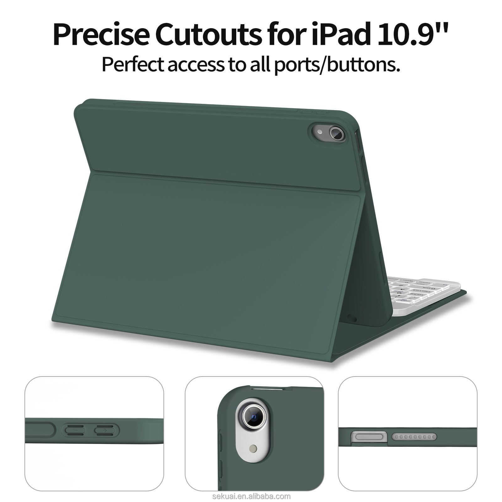 Magnetic Detachable Wireless Keyboard Cover For iPad 10th Generation 2022 iPad 10.9" Case With Pencil Holder