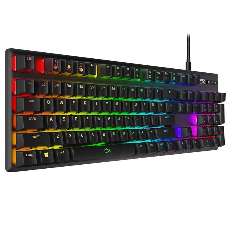 For HyperX Alloy Origins Mechanical Gaming Keyboard 104 Keys Black Switch Red Axis For PC Computer Laptop