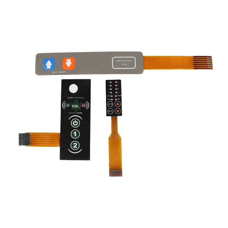 High Quality Custom Membrane Keypad Switch With Tactile Dome Embossing buttons