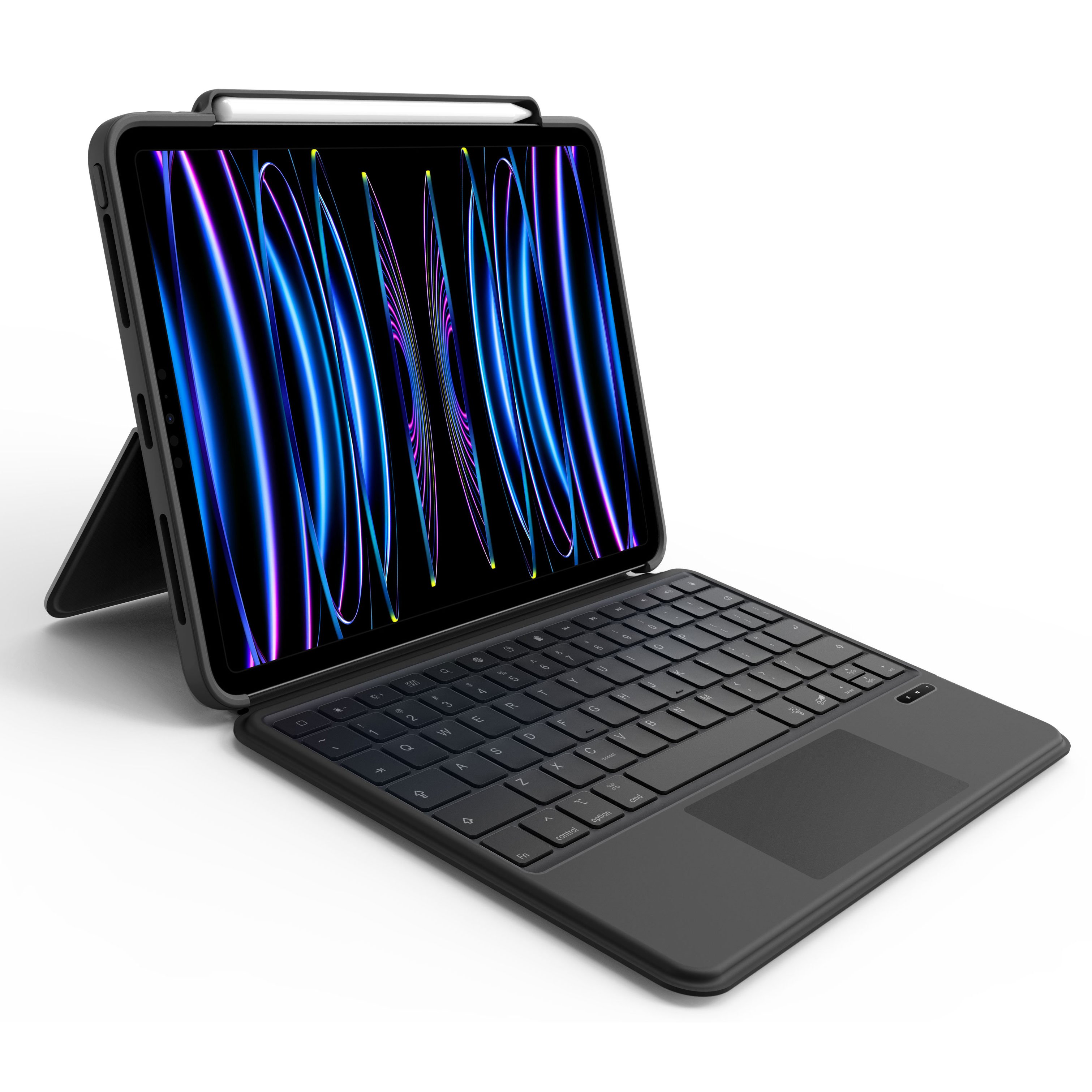 2024 Hot sell Shockproof Anti-scratch PU Quite Keyboard Case For iPad Pro 11 10.9 Touchpad Smart Leather Keyboard Case For iPad