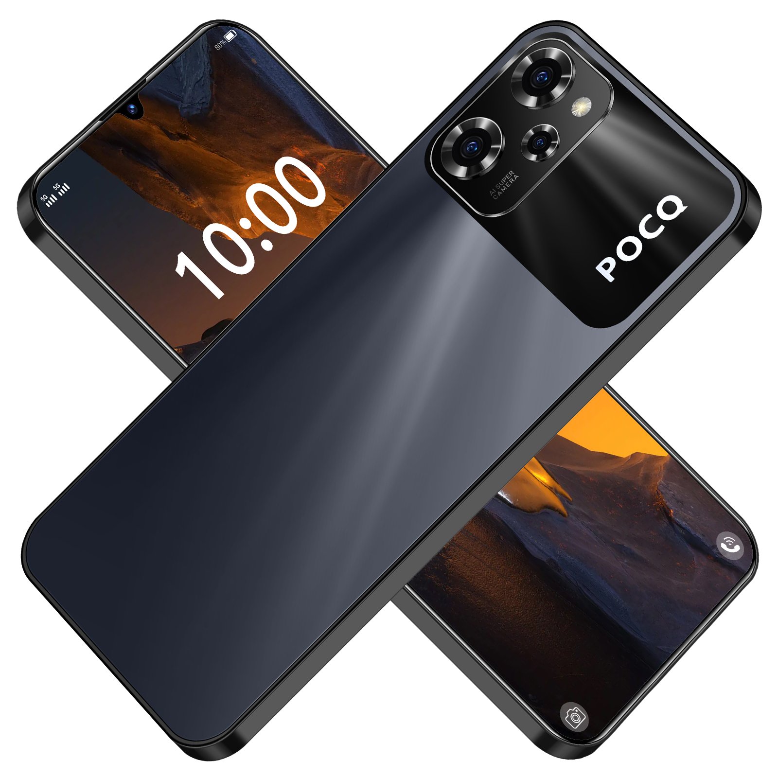 HSDF X5 Pro 16GB+1TB phones 5G Android 13.0 Snapdragon 8 gen2 7.3inch HD Screen Dual SIM Deca Core Smart Phone