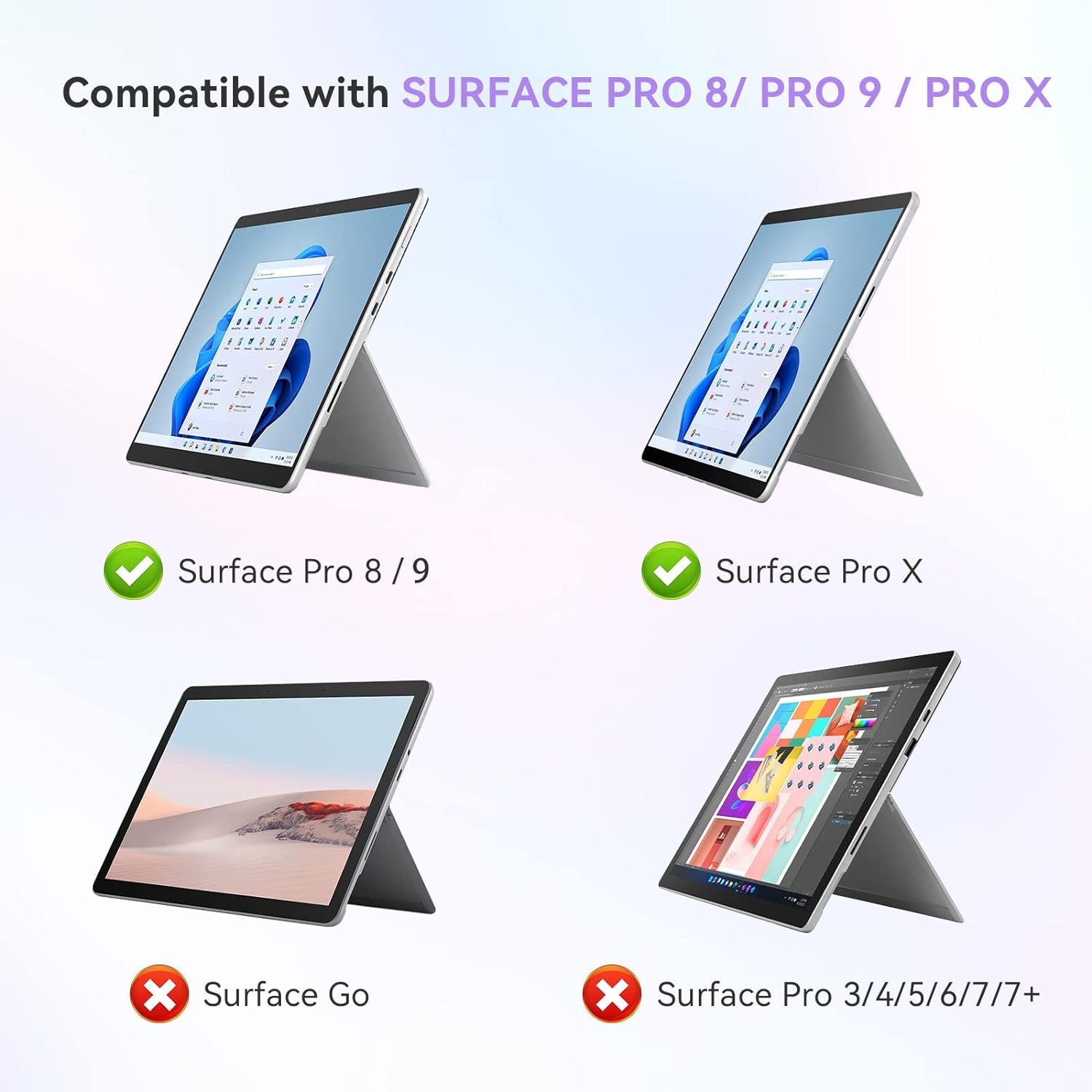 Customization rechargeable surface pro 8 keyboard BT cover tablet for Microsoft surface pro 8/9/X keyboard wireless BT keyboards
