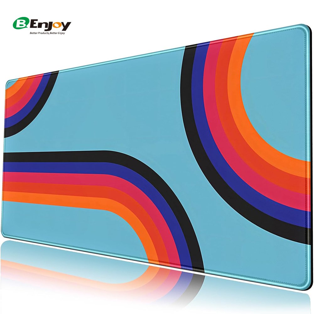 Water-Resistant Floral Gaming Mouse Pad 900x400 Desk Pad Table Rubber Keyboard Mats Mouse Pads with Fabric Covering