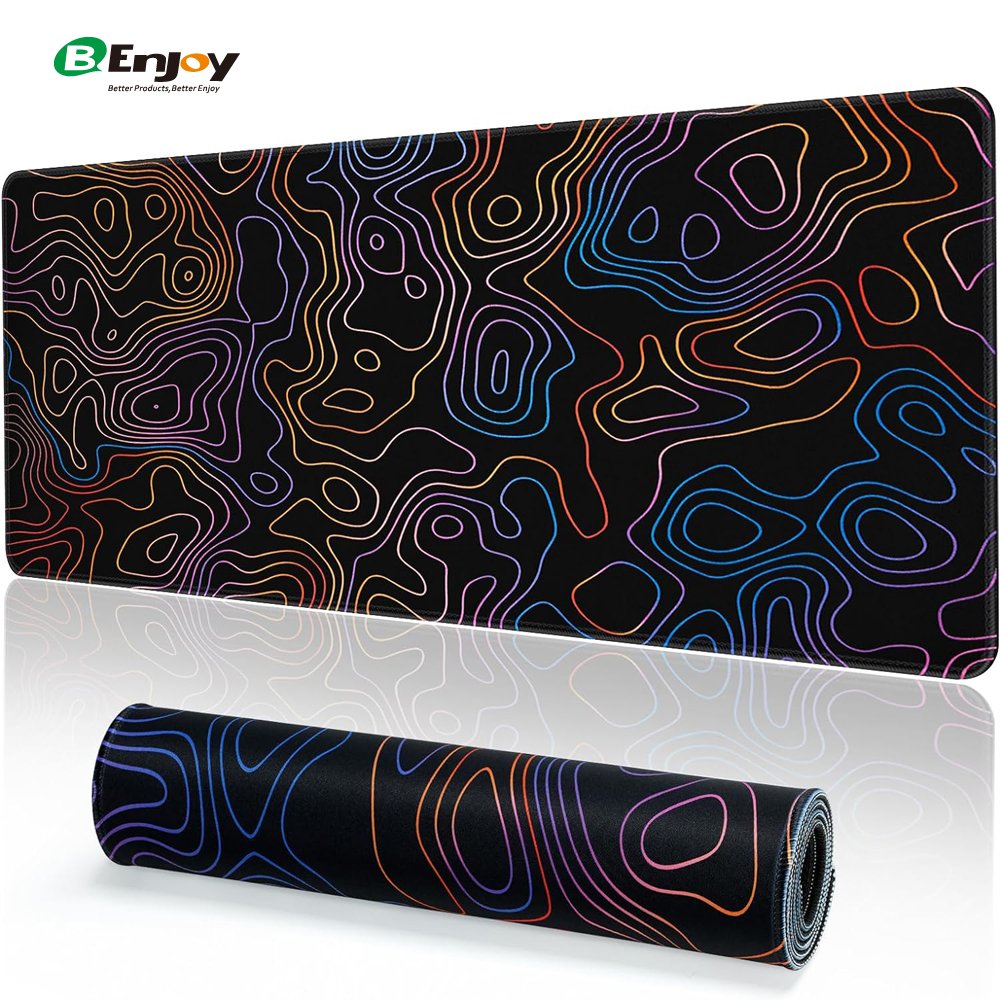 Water-Resistant Floral Gaming Mouse Pad 900x400 Desk Pad Table Rubber Keyboard Mats Mouse Pads with Fabric Covering