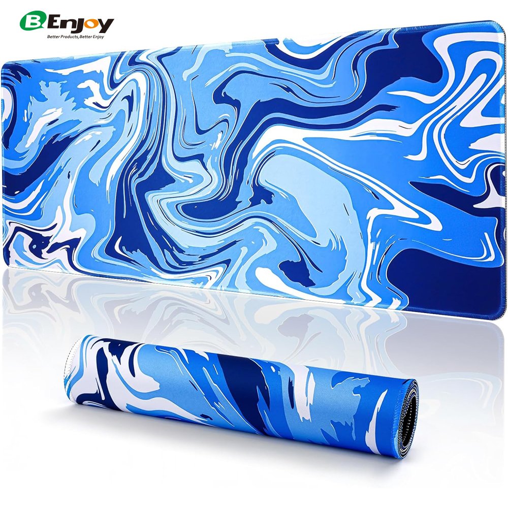 Water-Resistant Floral Gaming Mouse Pad 900x400 Desk Pad Table Rubber Keyboard Mats Mouse Pads with Fabric Covering