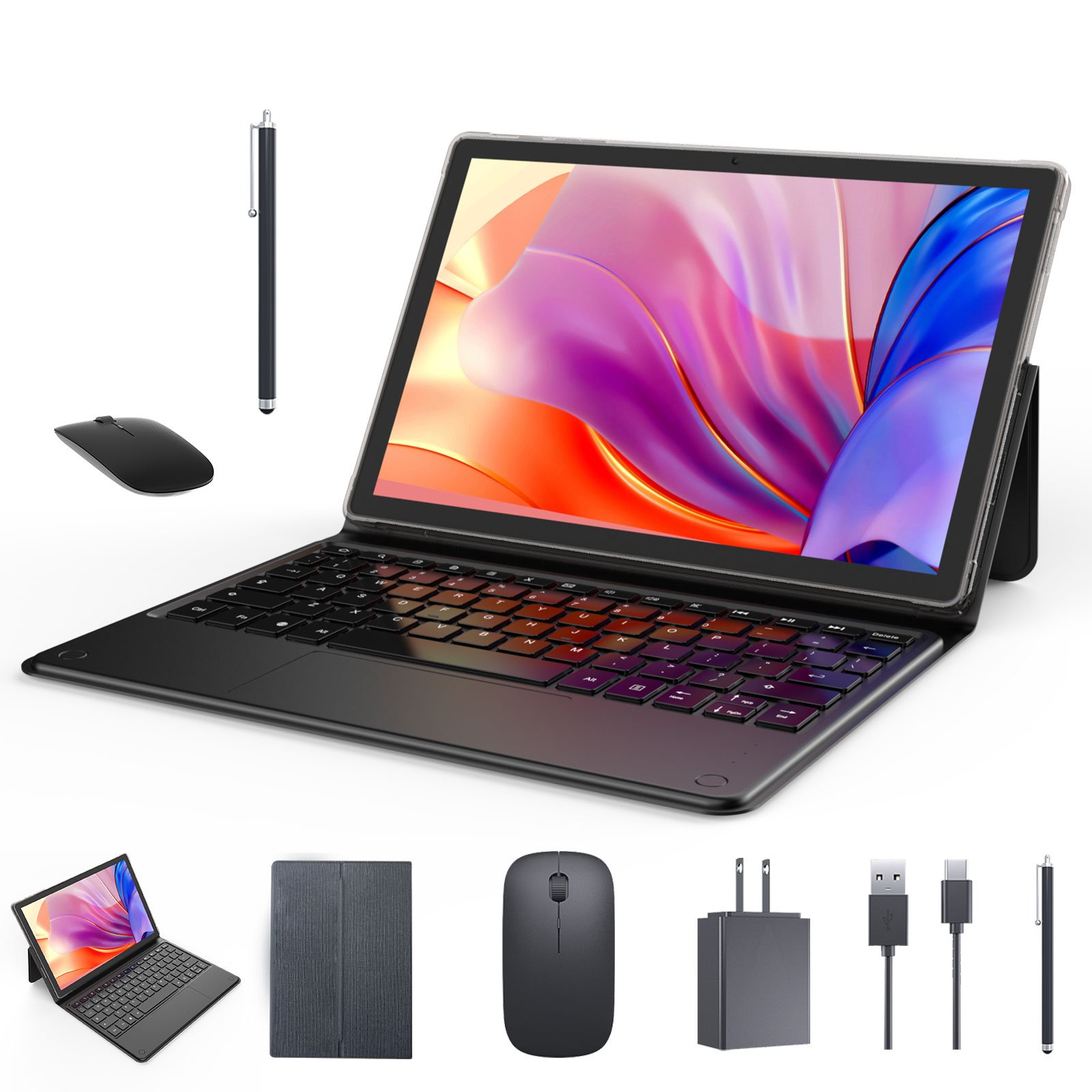 Dual 4G Sim Metal Case Android 13.0 Ram 6GB Memory 128GB 10.1inch Battery 6000mAh Tablet PC with BT Keyboard
