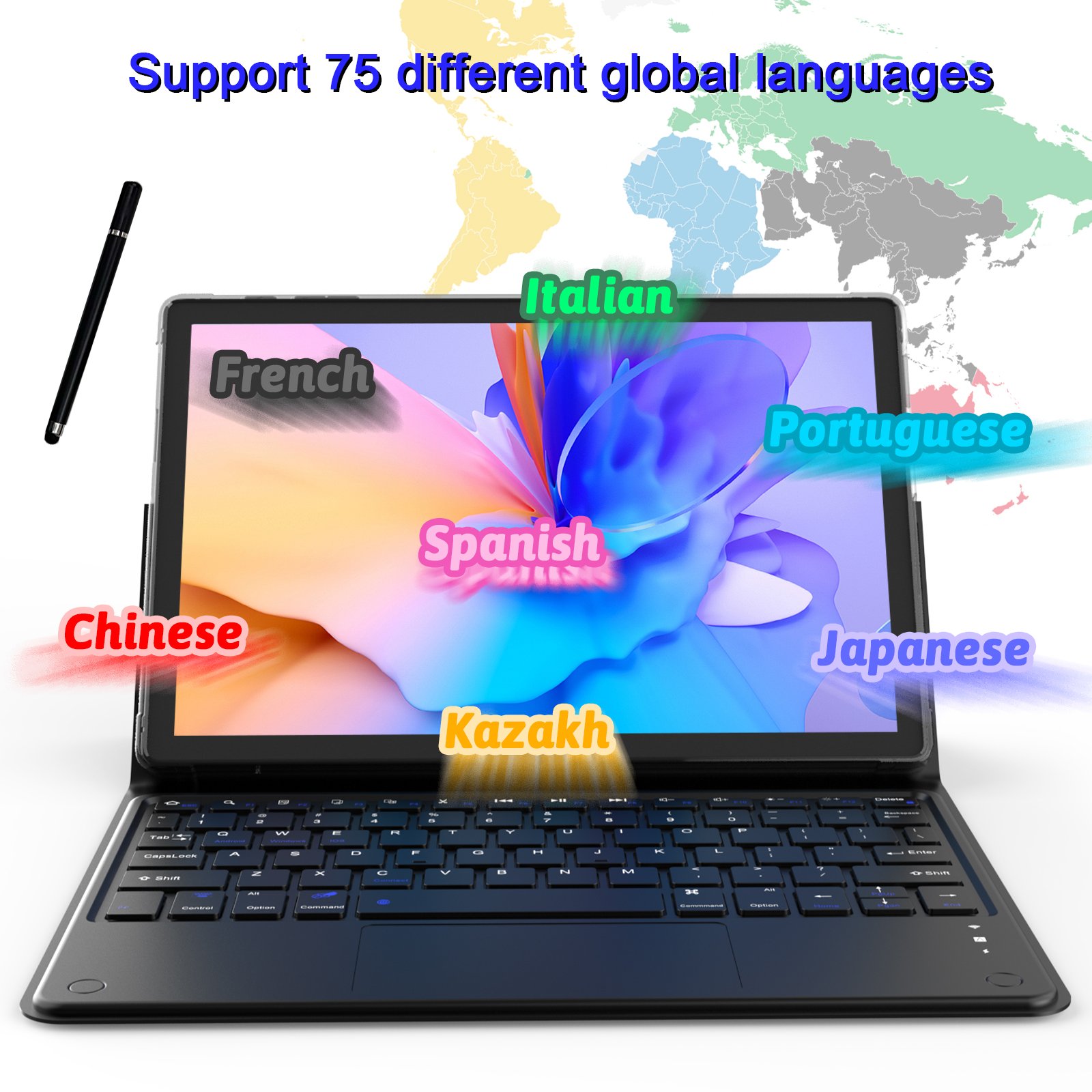 Dual 4G Sim Metal Case Android 13.0 Ram 6GB Memory 128GB 10.1inch Battery 6000mAh Tablet PC with BT Keyboard