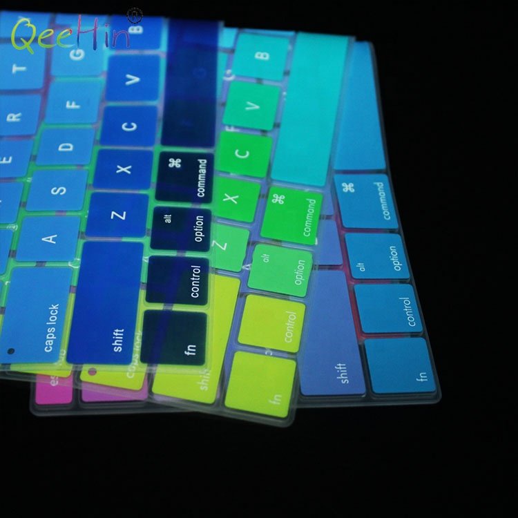 Customizable Laptop Waterproof Korean Language Spanish Silicone Keyboard Skin Covers For Mac