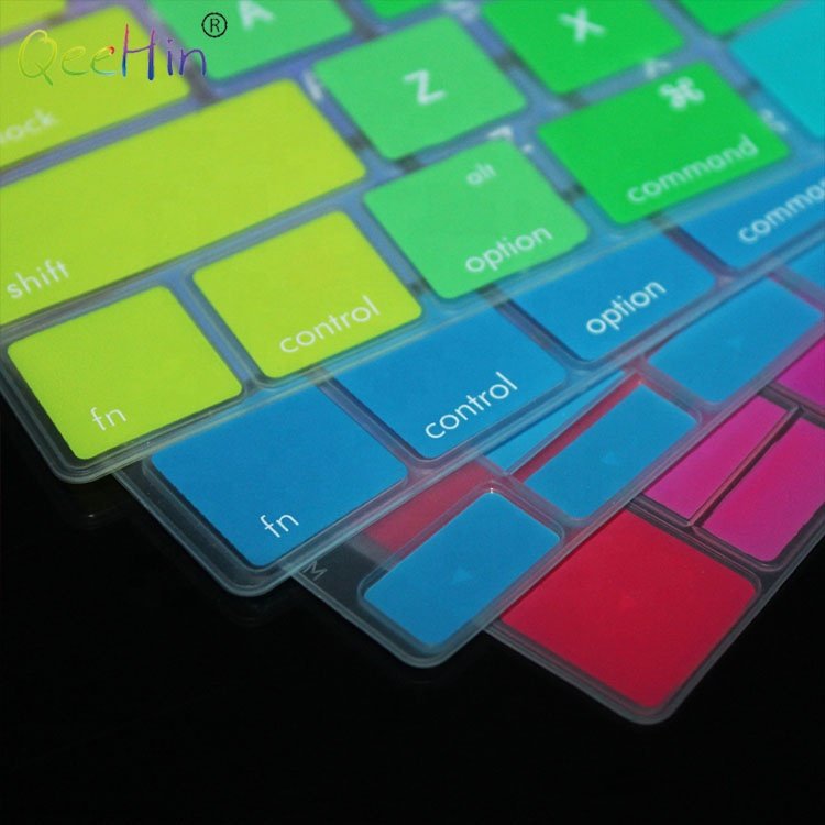 Customizable Laptop Waterproof Korean Language Spanish Silicone Keyboard Skin Covers For Mac