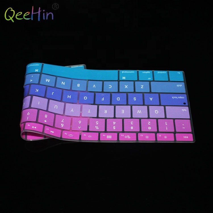Customizable Laptop Waterproof Korean Language Spanish Silicone Keyboard Skin Covers For Mac