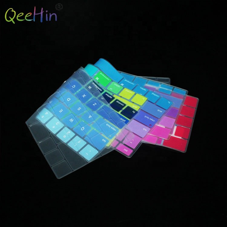 Customizable Laptop Waterproof Korean Language Spanish Silicone Keyboard Skin Covers For Mac