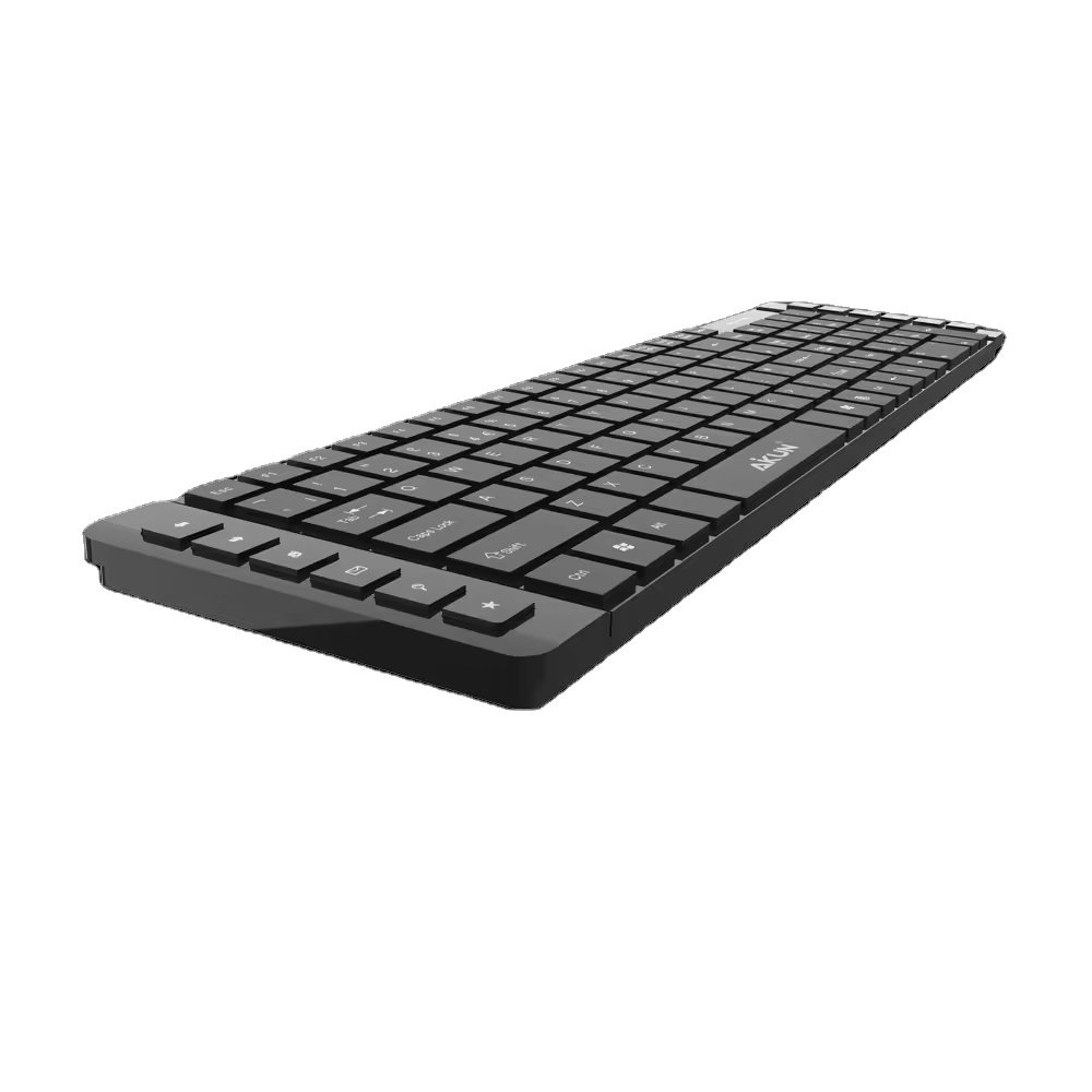 KB6900 Wired Full-size Multimedia Keyboard with 12 M.M Keys, Ultra Slim Keyboard with Chocolate Keycaps for Home Desktop Laptop