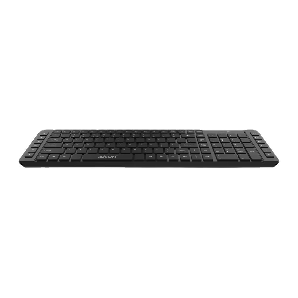 KB6900 Wired Full-size Multimedia Keyboard with 12 M.M Keys, Ultra Slim Keyboard with Chocolate Keycaps for Home Desktop Laptop
