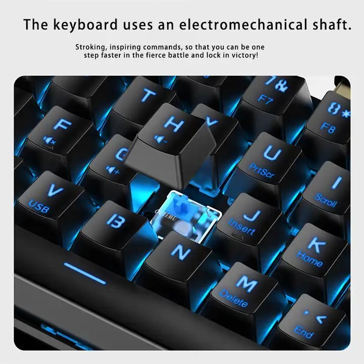 Free Sample Teclado Usb Gaming Keyboard Coiled Cable Mechanical Keyboard Teclado Gamer Wired Keyboard Gaming Mechanical