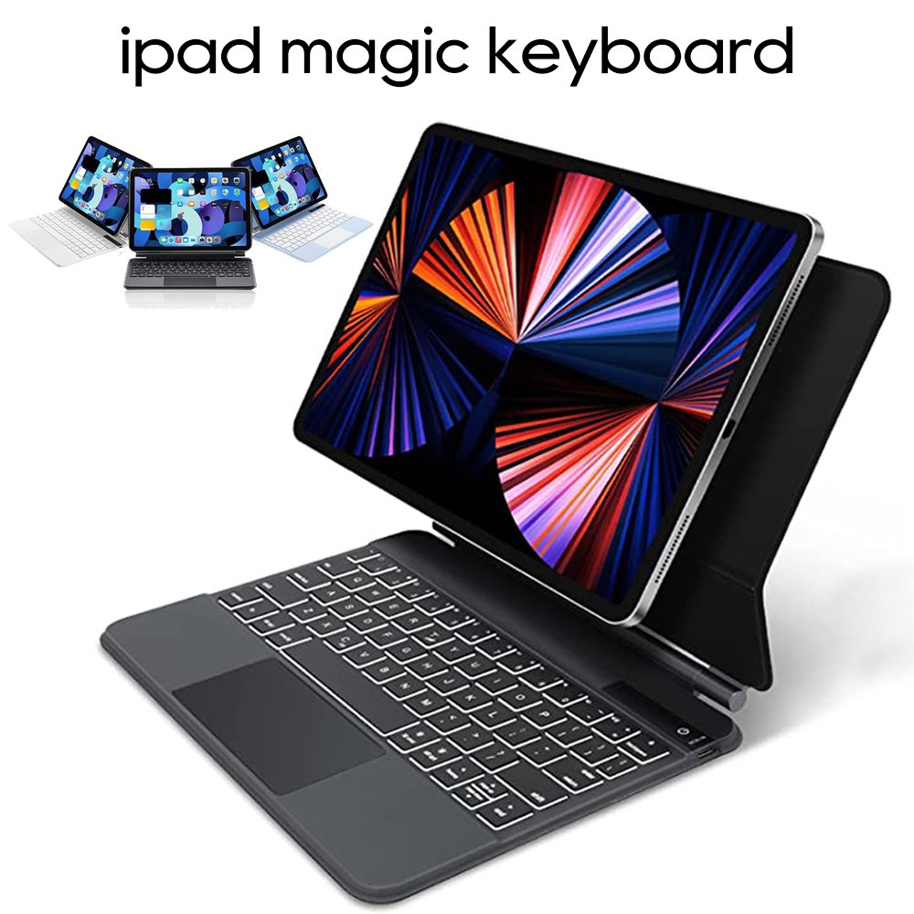 BT Smart Trackpad Keyboard Magnetic Magic Keyboard for Ipad Air 4/5th Generation / Ipad Pro Tablet Multifunctional Wireless RF
