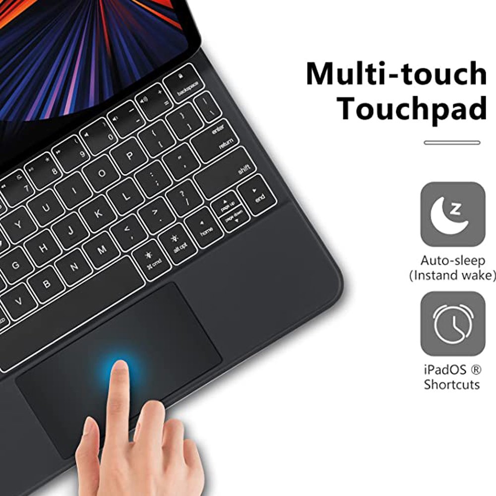BT Smart Trackpad Keyboard Magnetic Magic Keyboard for Ipad Air 4/5th Generation / Ipad Pro Tablet Multifunctional Wireless RF