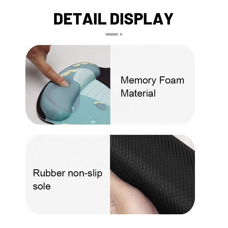 Gamer Rubber Base Mouse Pad Gaming Mouse Pad Wrist Rest Play Mat Computer Accessories Memory Foam Pad Ergonomic for Office Home