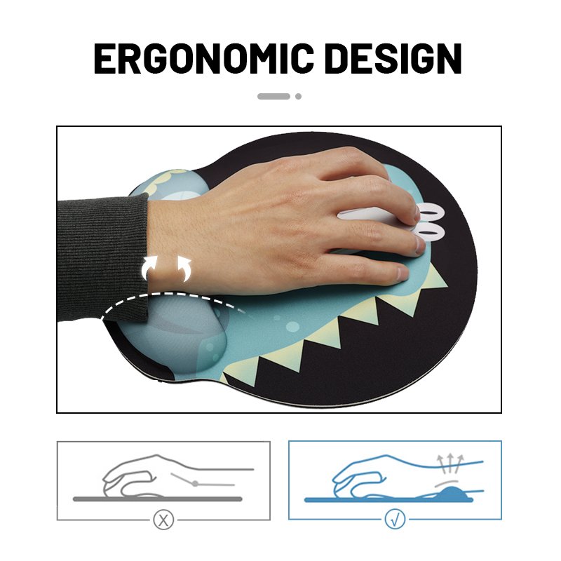 Gamer Rubber Base Mouse Pad Gaming Mouse Pad Wrist Rest Play Mat Computer Accessories Memory Foam Pad Ergonomic for Office Home